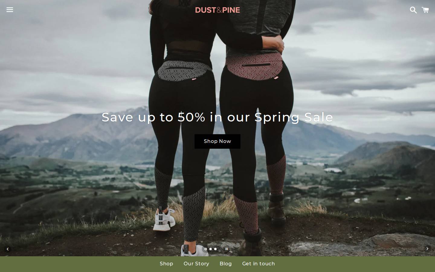 dustandpine.com homepage screenshot