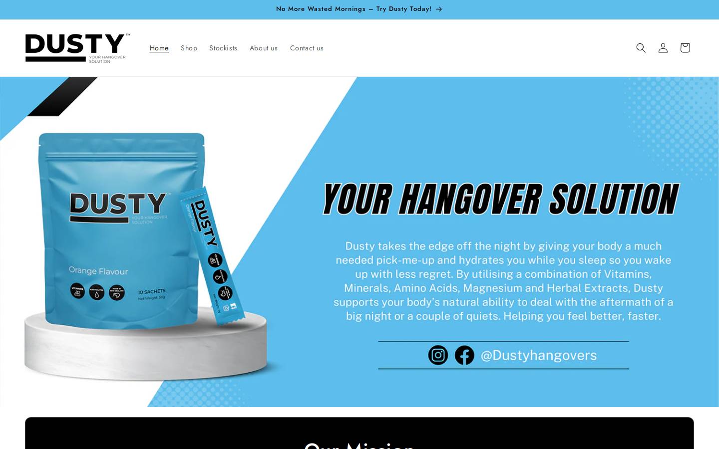 dusty.co.nz homepage screenshot