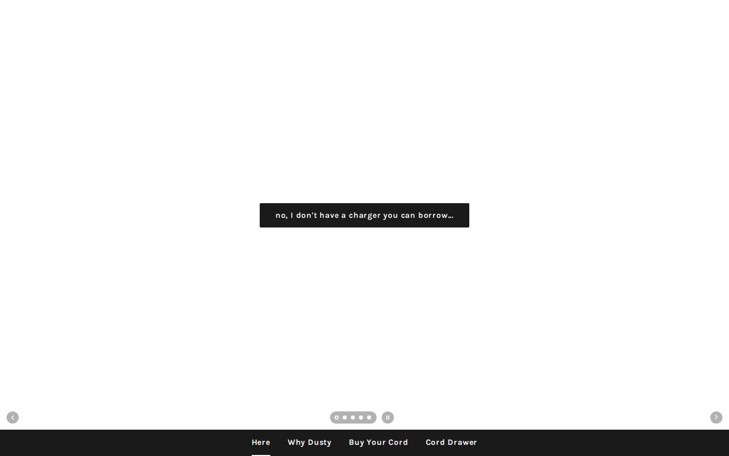 dusty.co homepage screenshot