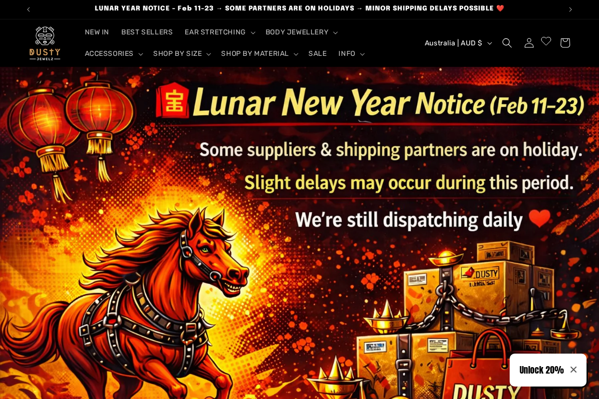 dustyjewelz.com homepage screenshot