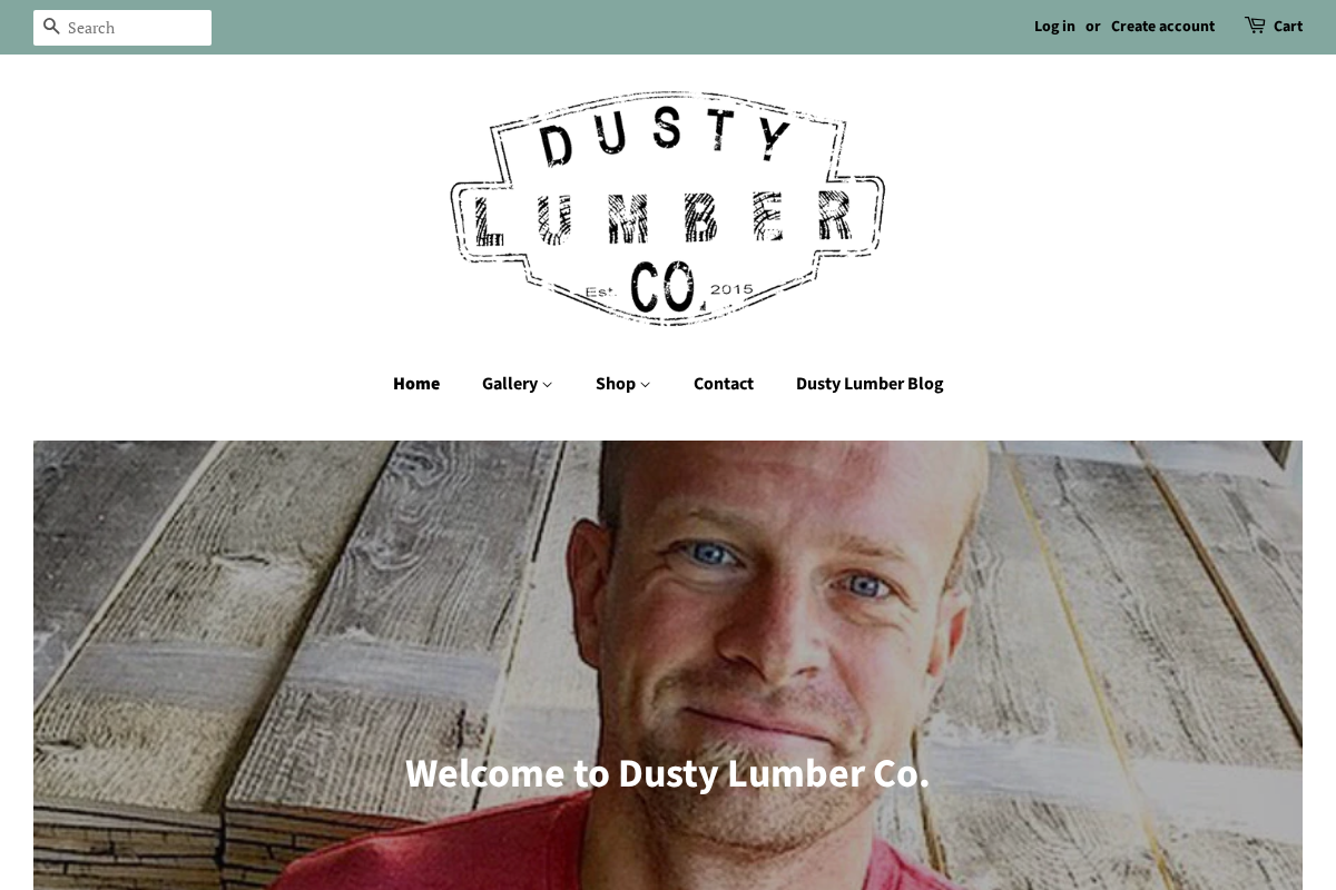 The Dusty Lumber Co. homepage screenshot