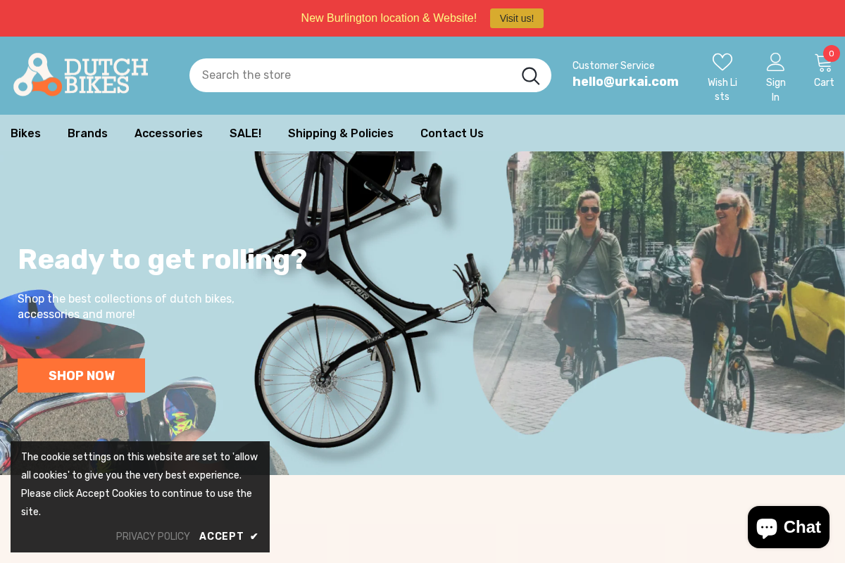 dutchbikes.ca homepage screenshot