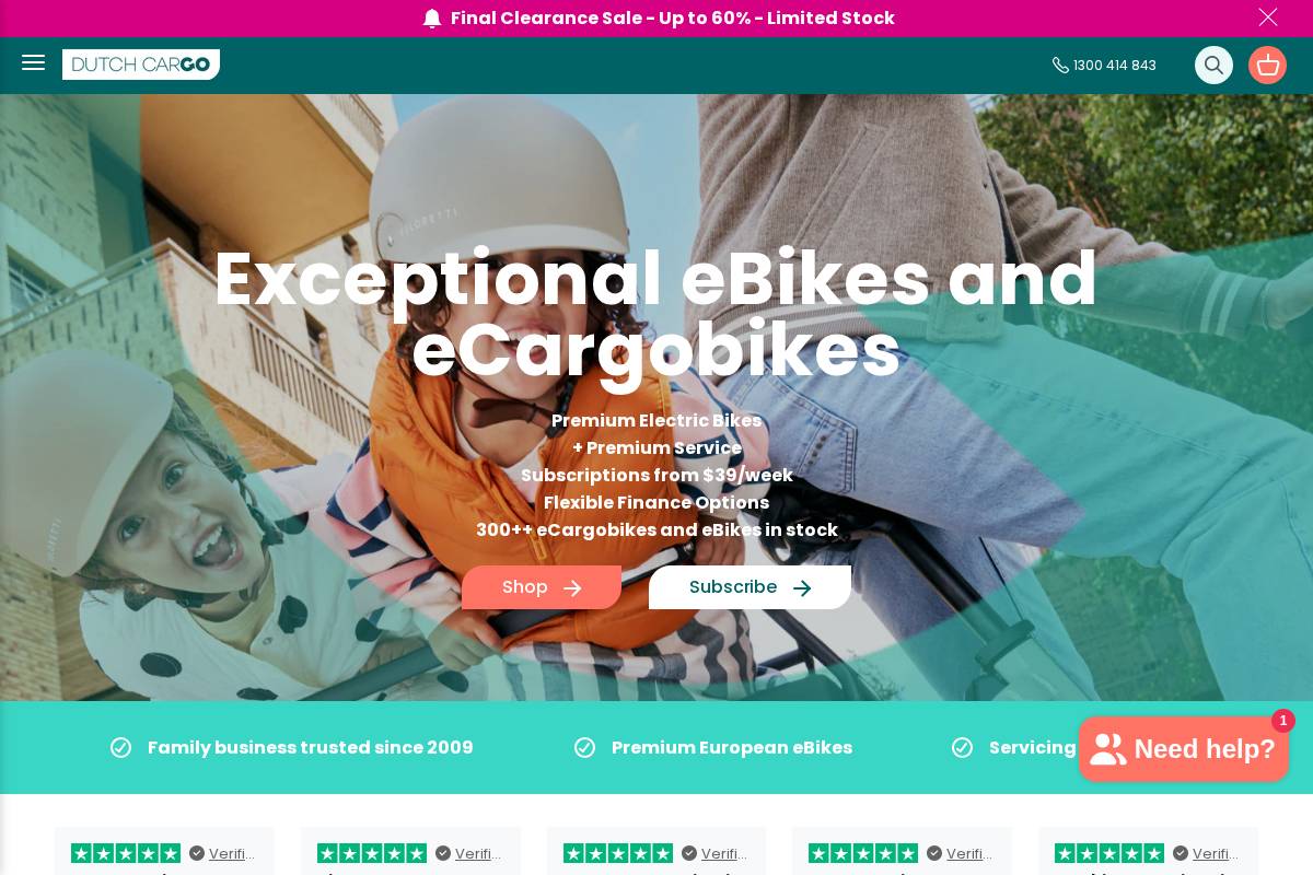 Dutch Cargo Bike - Melbourne - Flagship Store homepage screenshot