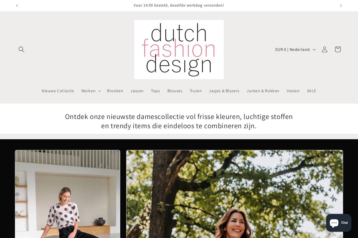 dutchfashiondesign.nl homepage screenshot