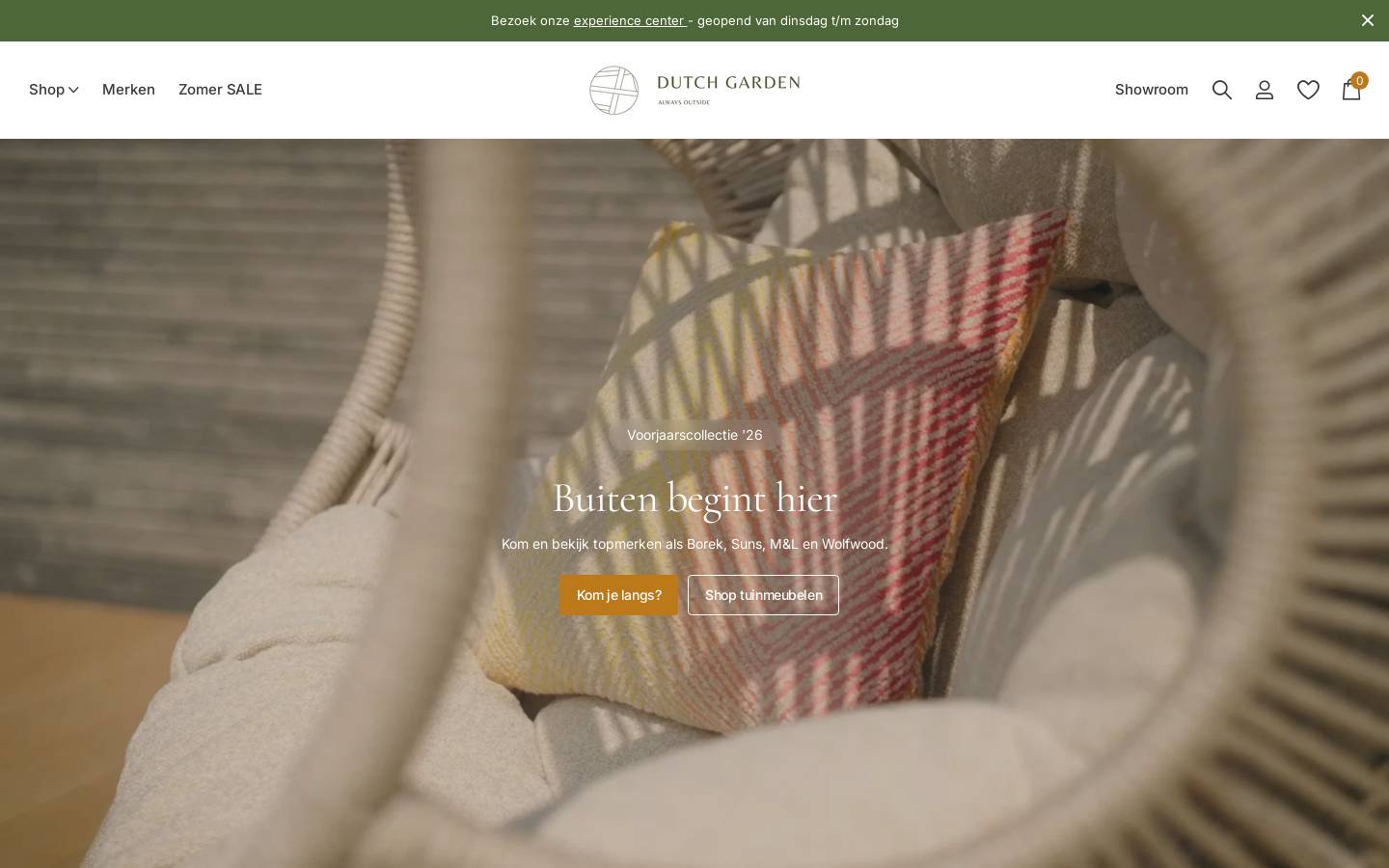 dutchgarden.be homepage screenshot