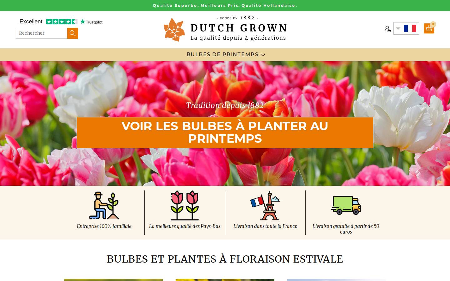 DutchGrown homepage screenshot