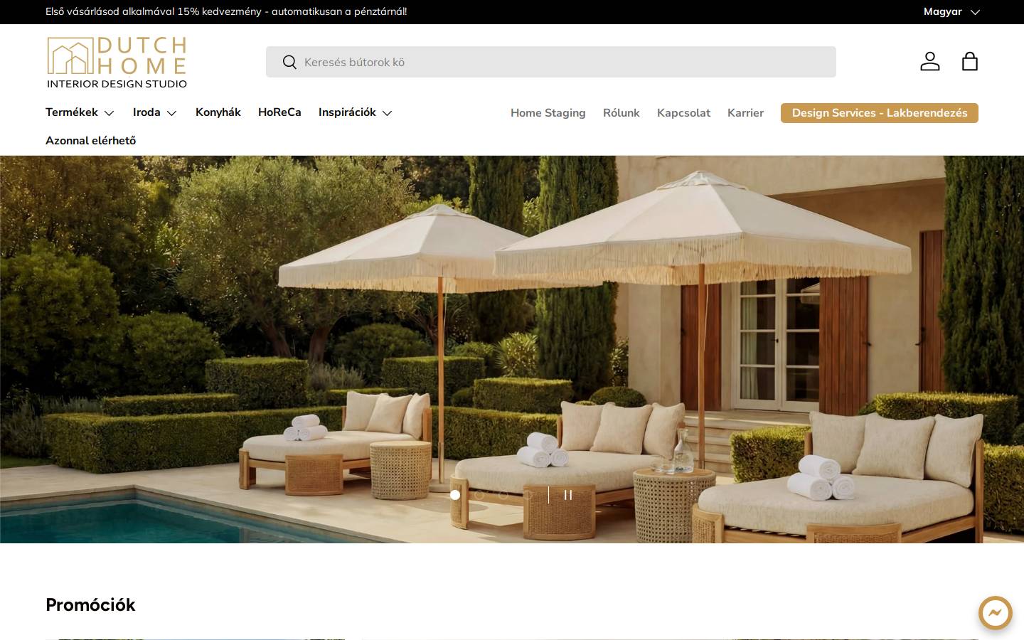 Dutchhome homepage screenshot