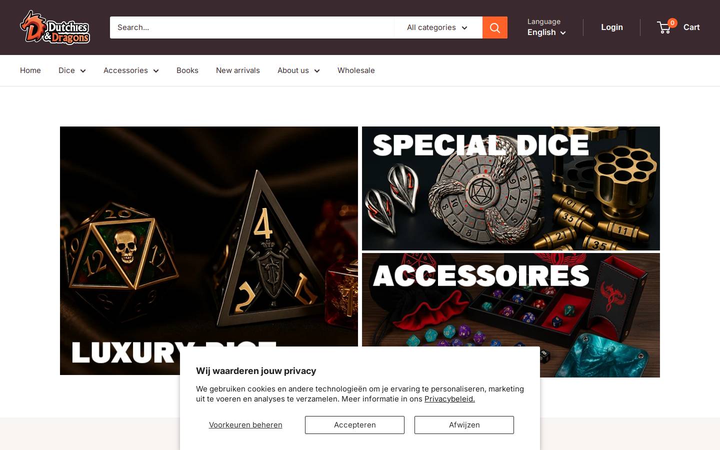 Dutchiesendragons homepage screenshot