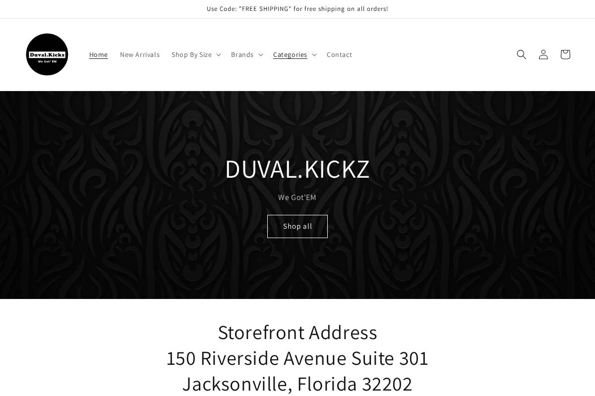 duvalkickz.com homepage screenshot