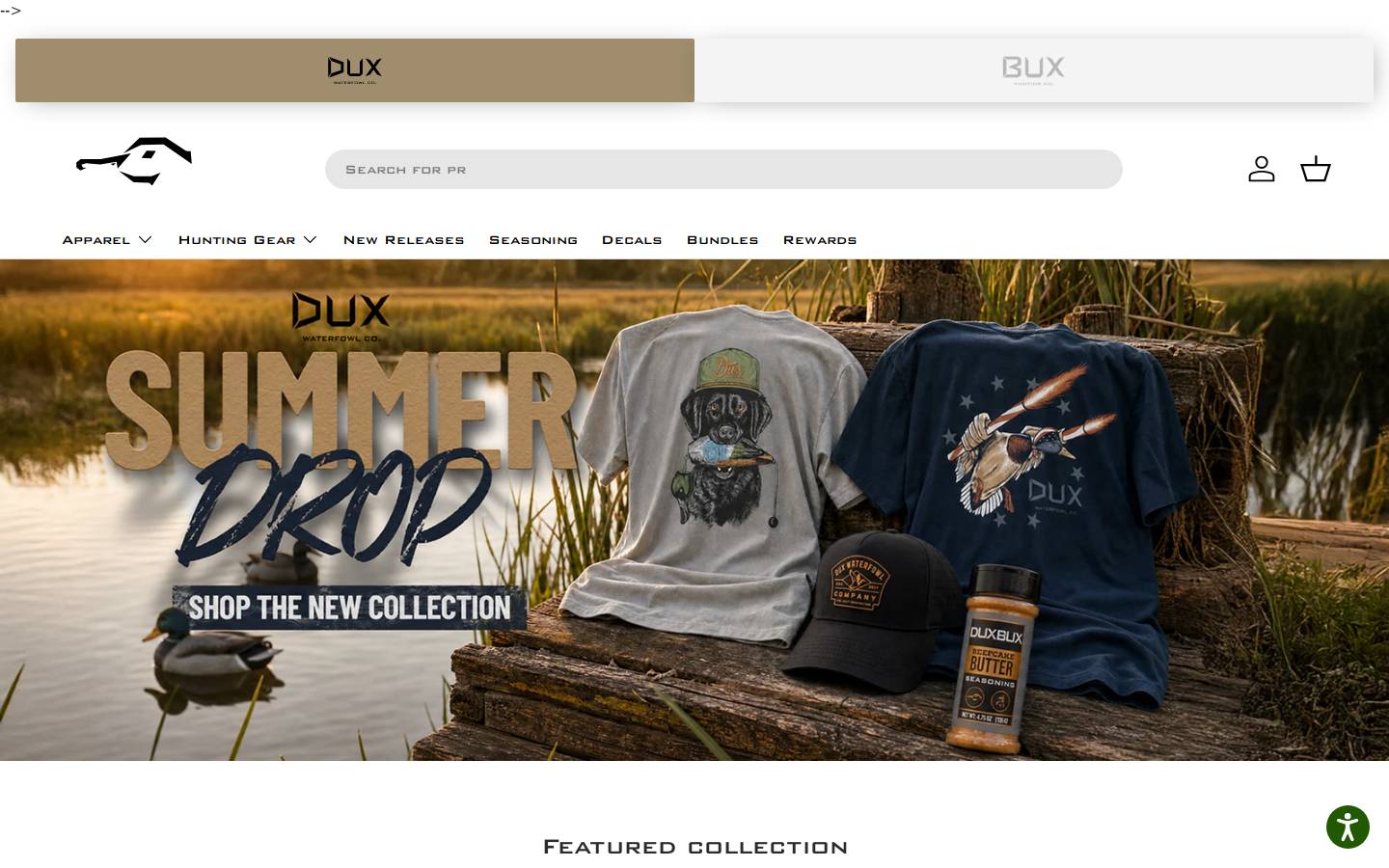 duxbux.com homepage screenshot