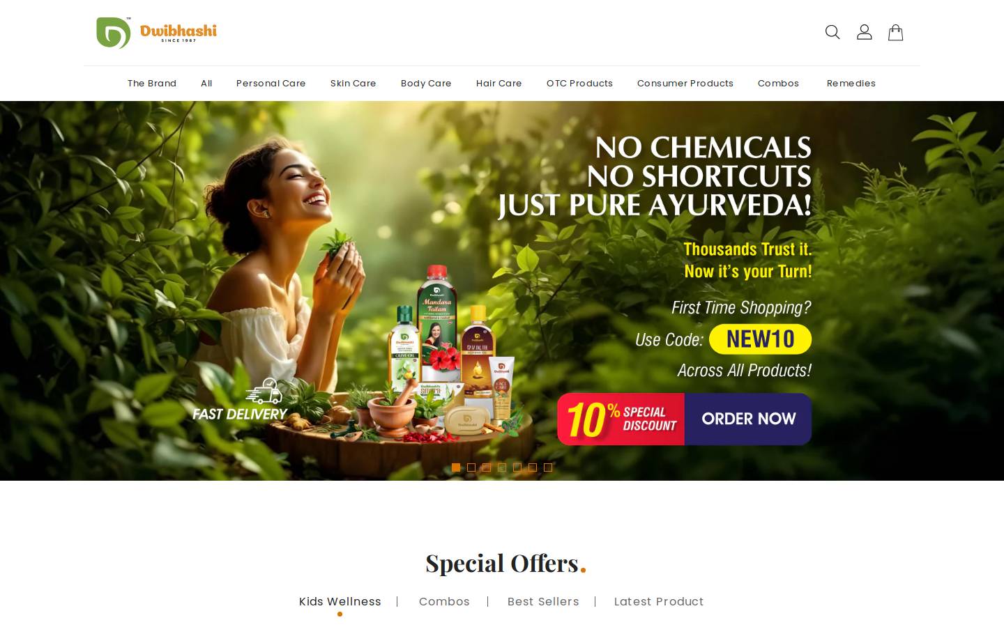 dwibhashi.co.in homepage screenshot