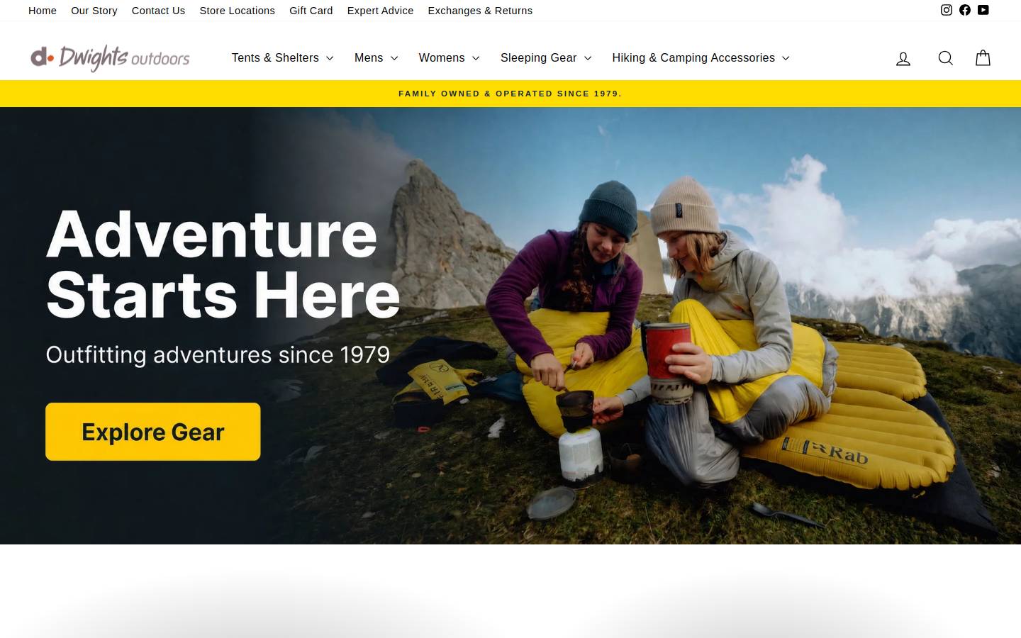 Dwights homepage screenshot
