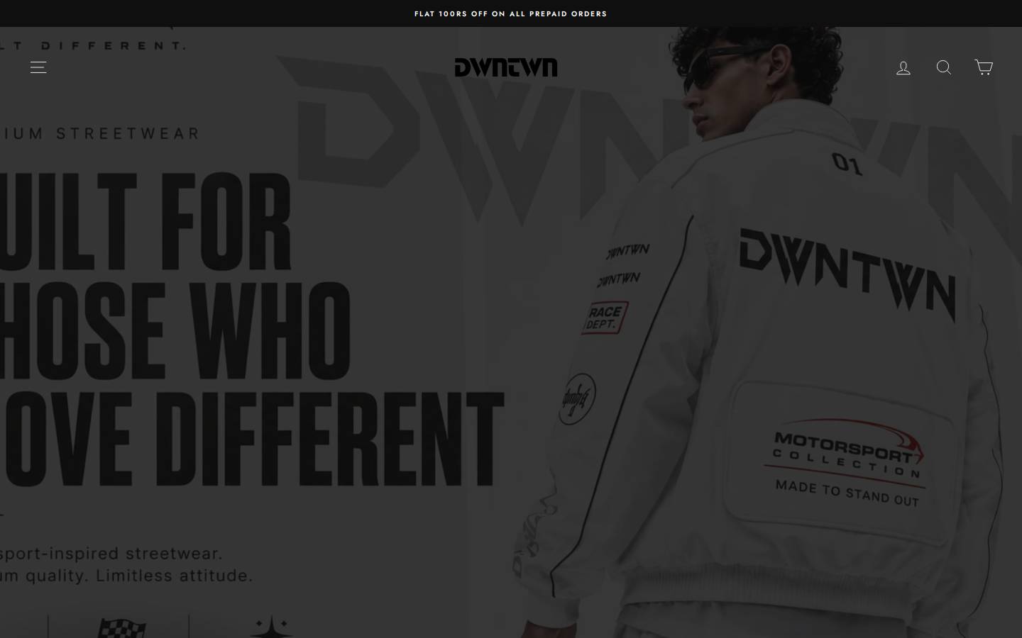 dwntwn.in homepage screenshot