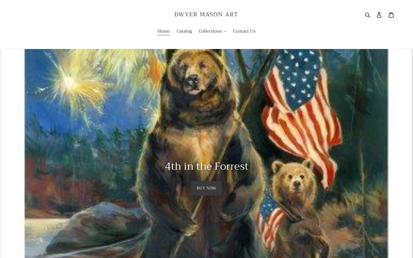 dwyermasonart.com homepage screenshot