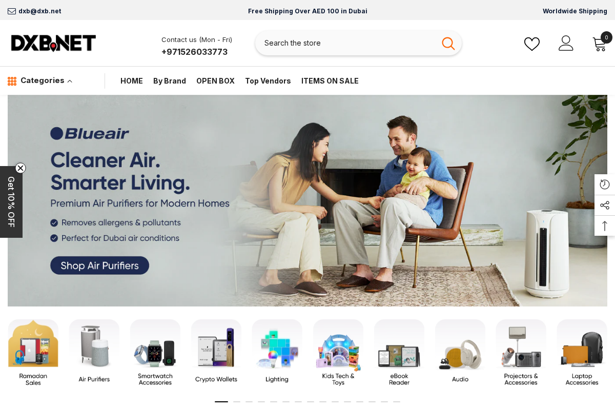 DXB.NET homepage screenshot
