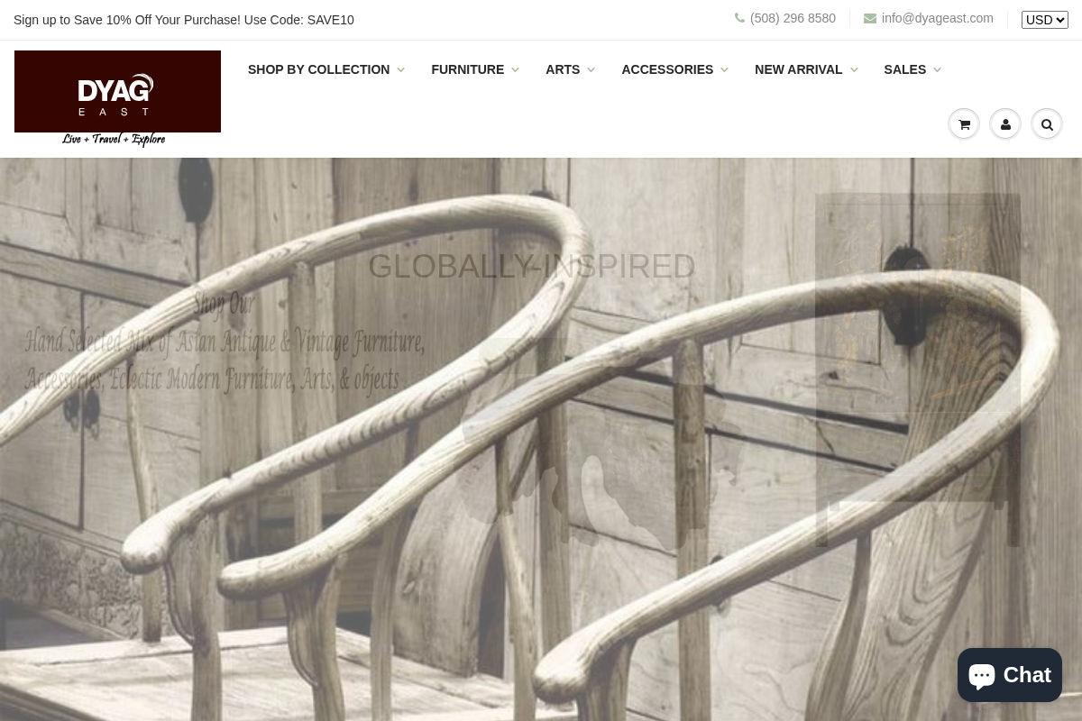 Dyag East homepage screenshot