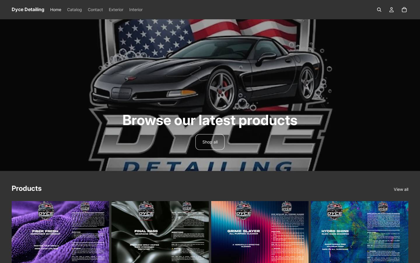 dycedetail.com homepage screenshot