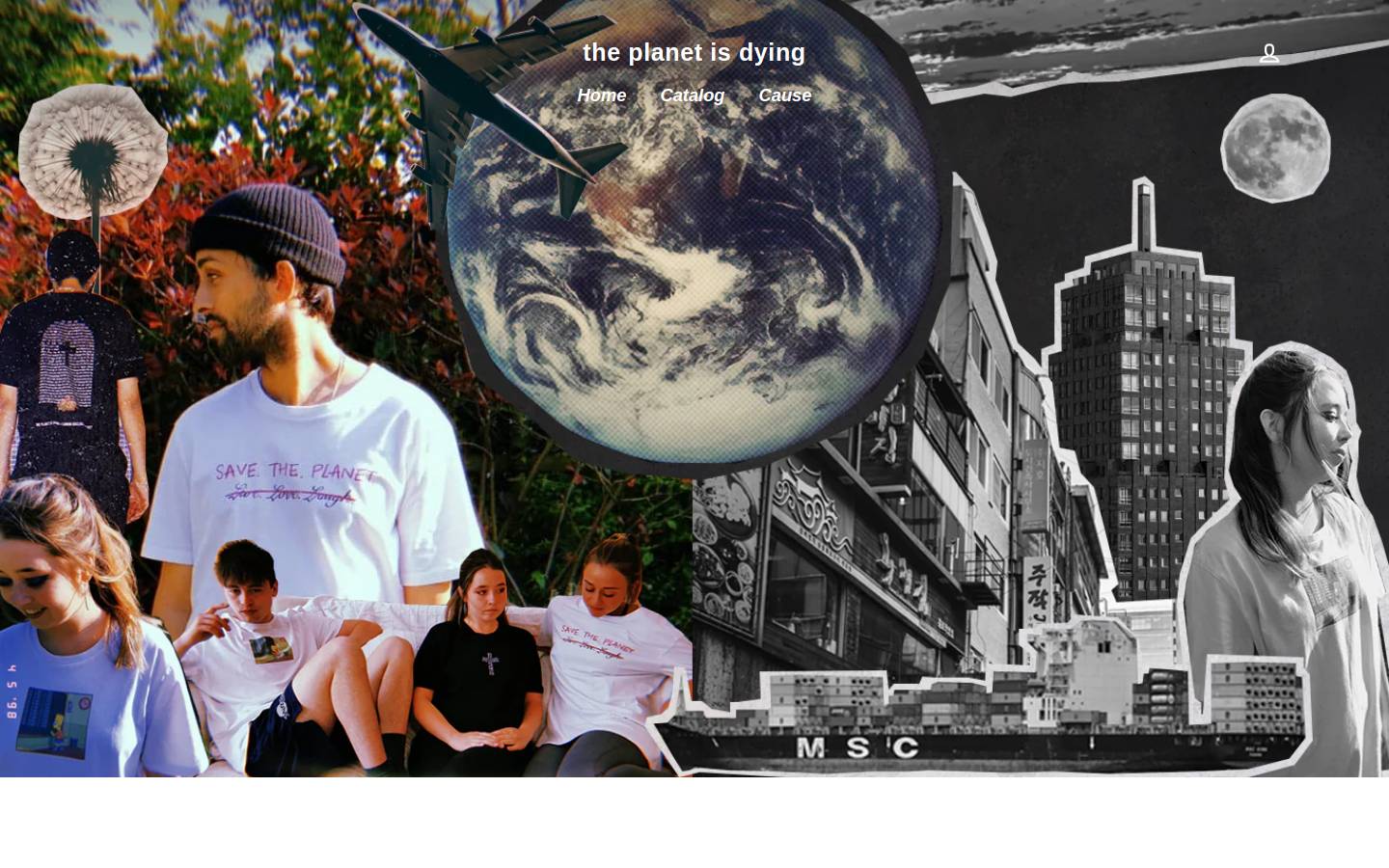 dyingplanet.co homepage screenshot
