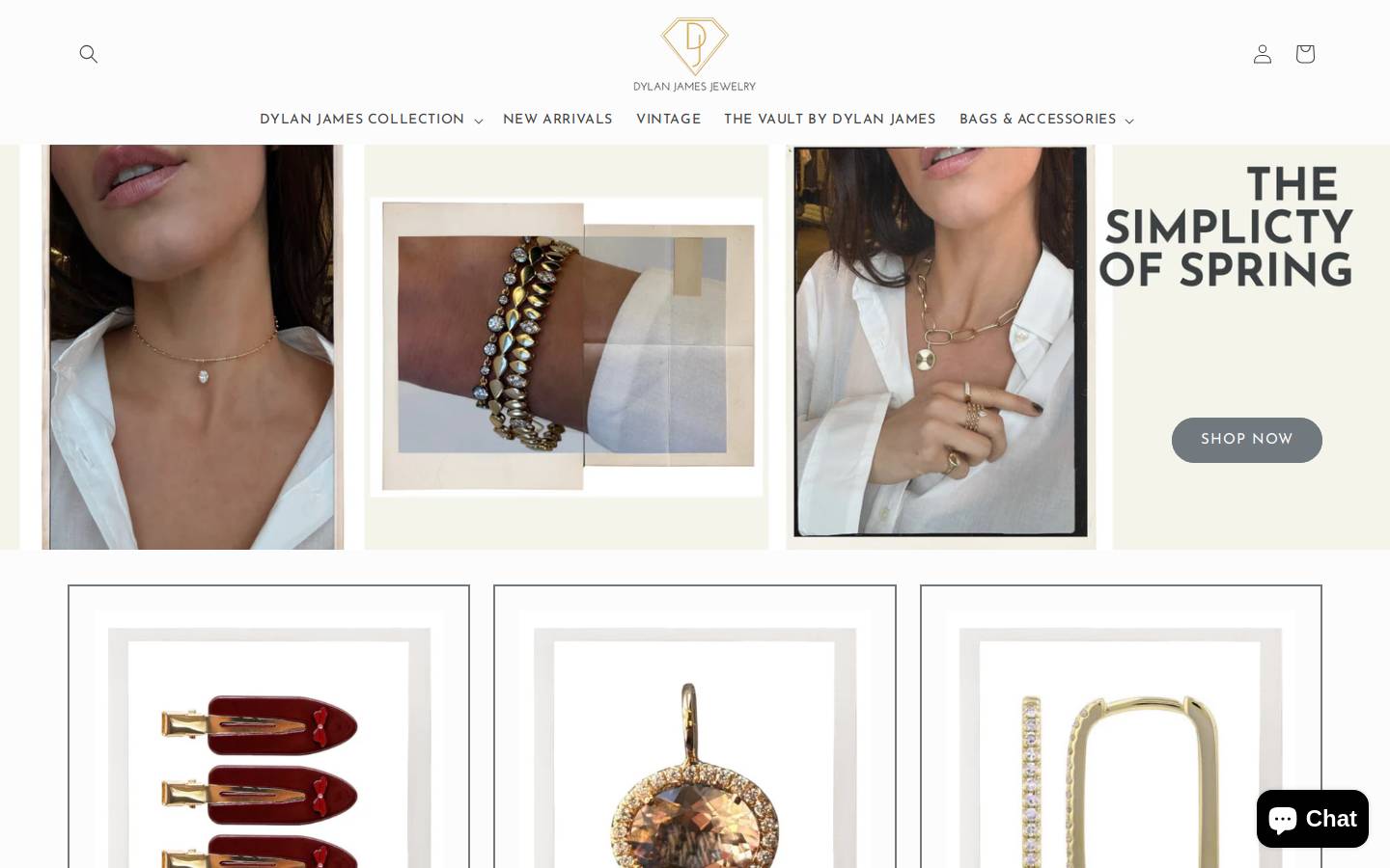 dylanjamesjewelry.com homepage screenshot