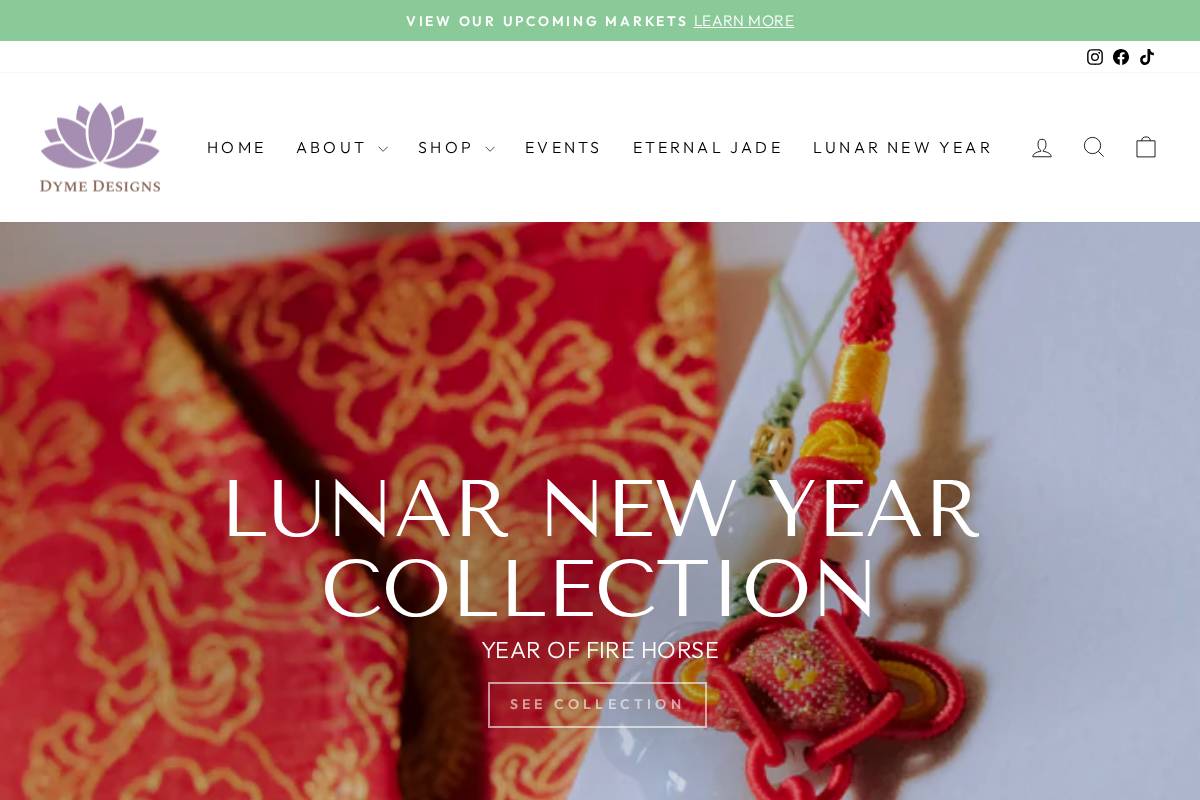 dymedesigns.com homepage screenshot