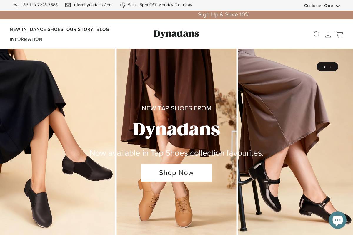 dynadans.com homepage screenshot