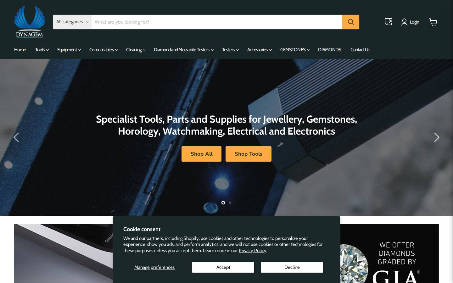 Dynagem homepage screenshot