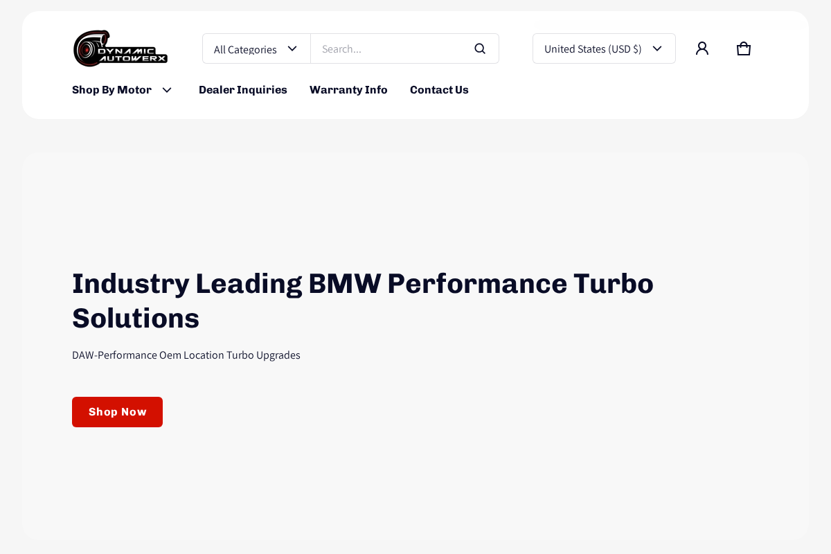 Dynamicautowerx homepage screenshot