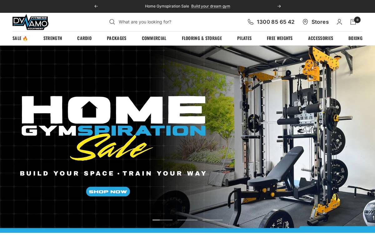 Dynamo Fitness homepage screenshot