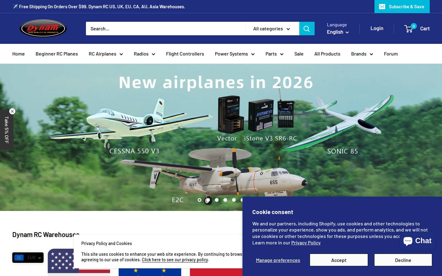 dynamrc.com homepage screenshot