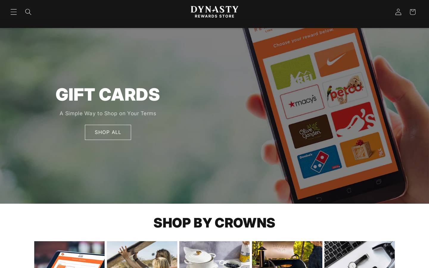 dynastyrewardsstore.com homepage screenshot