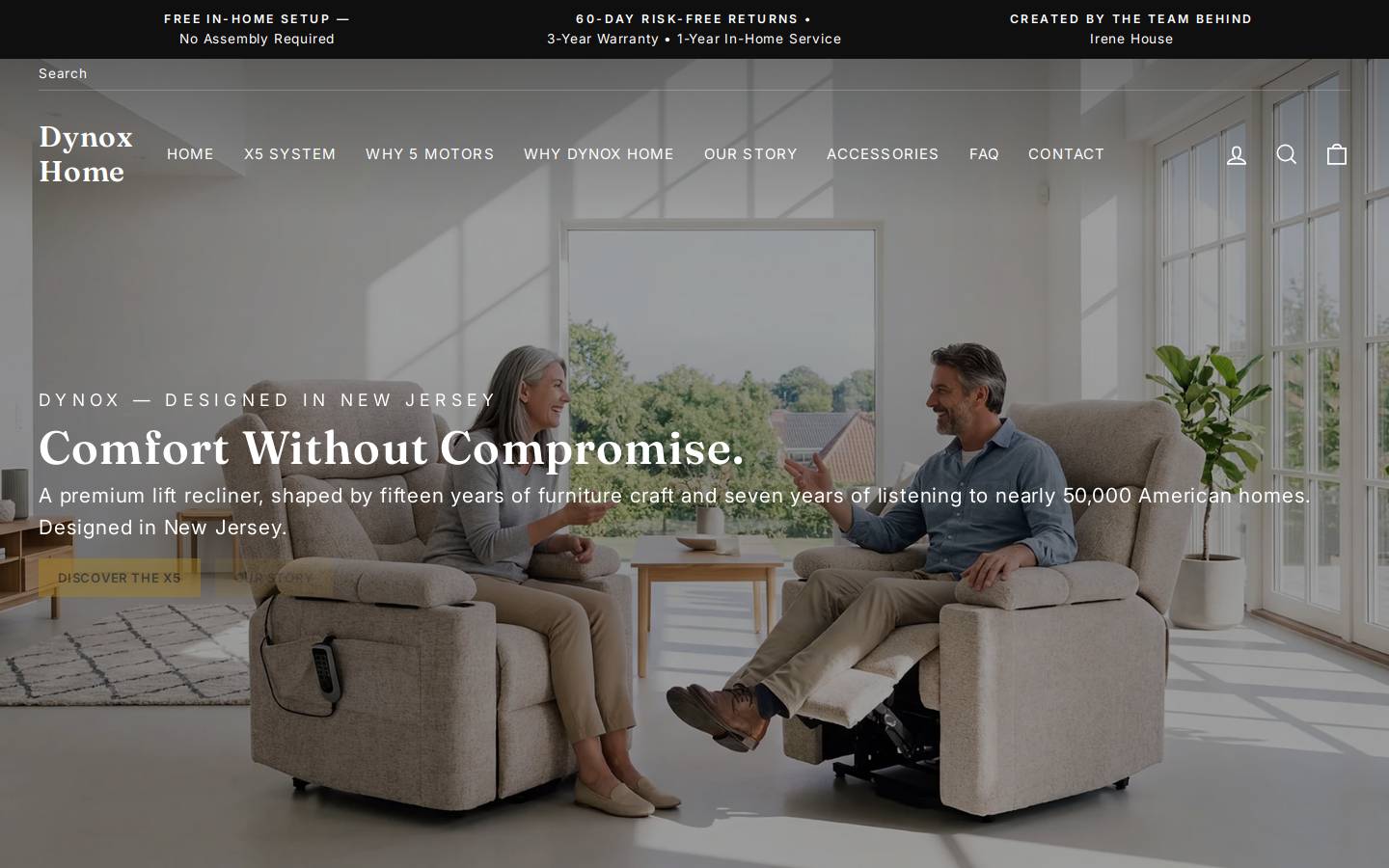 dynoxhome.com homepage screenshot