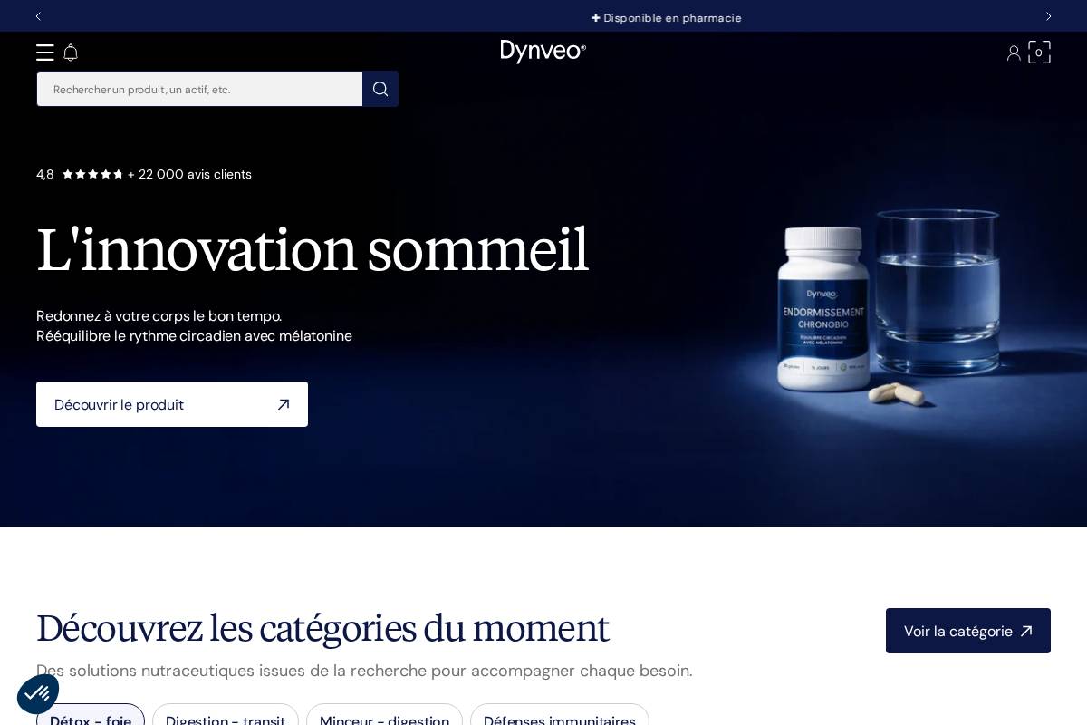 Dynveo homepage screenshot