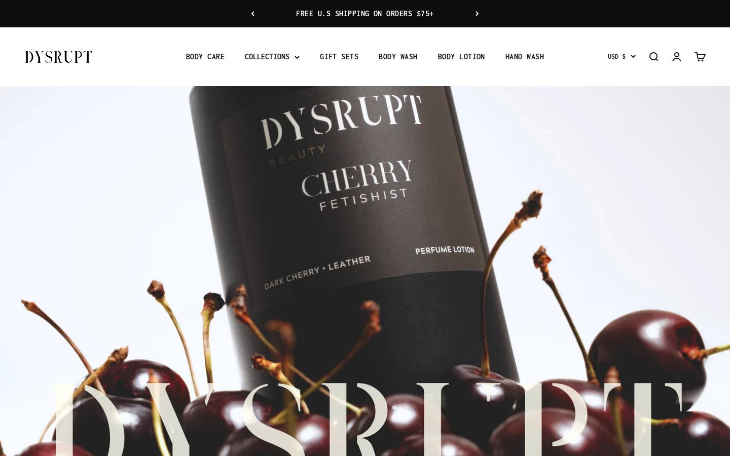 dysruptbeauty.com homepage screenshot