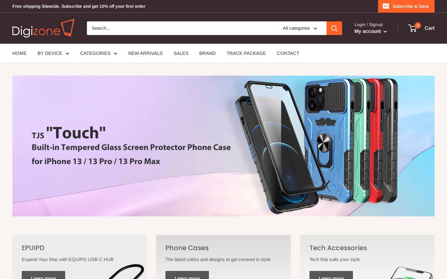 dz-tech.com homepage screenshot
