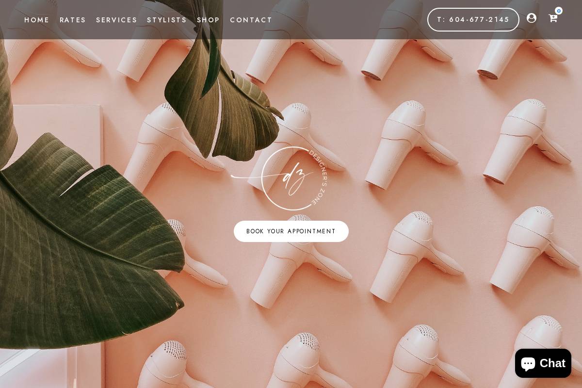 dzhair.ca homepage screenshot