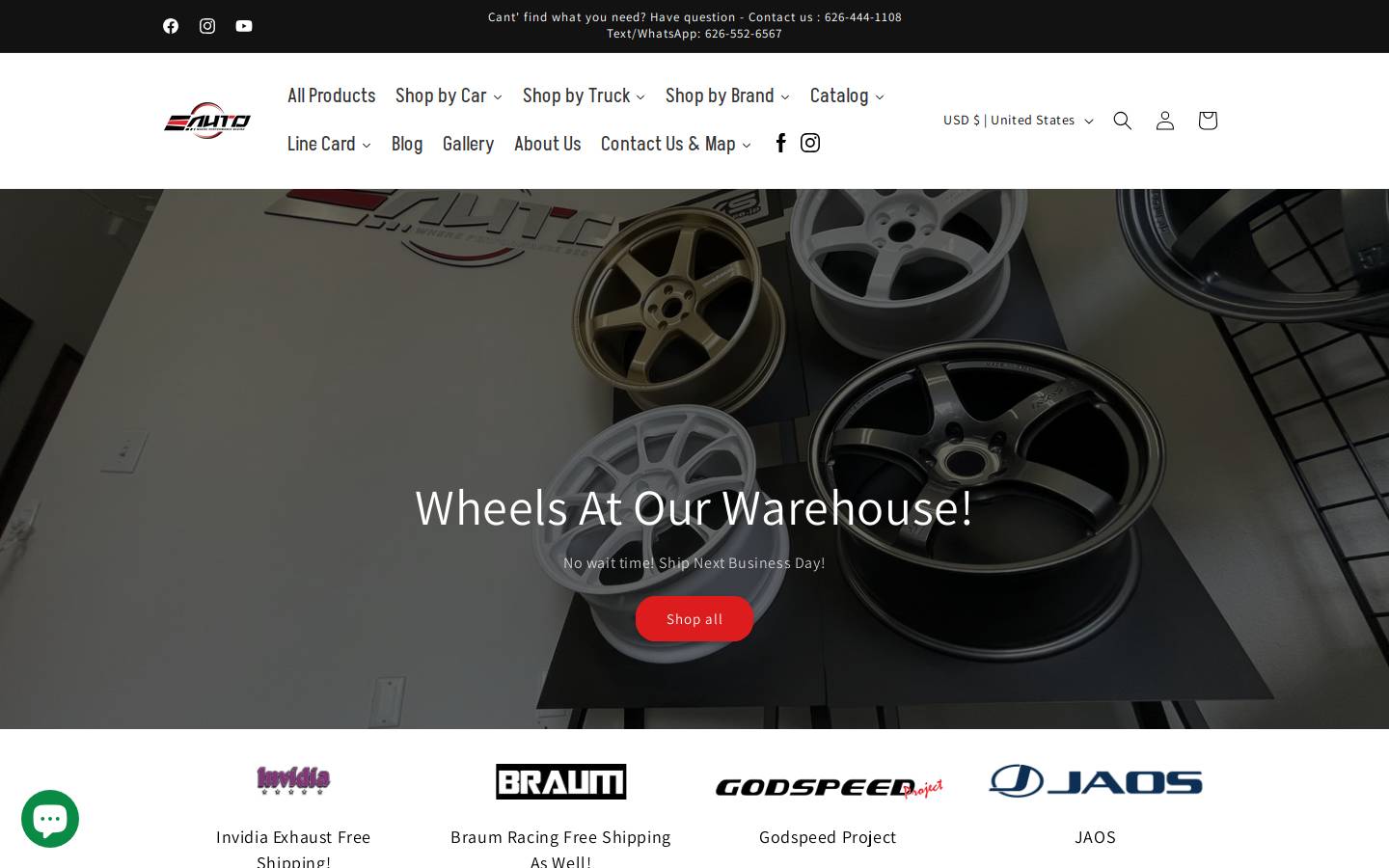 e-autosports.com homepage screenshot