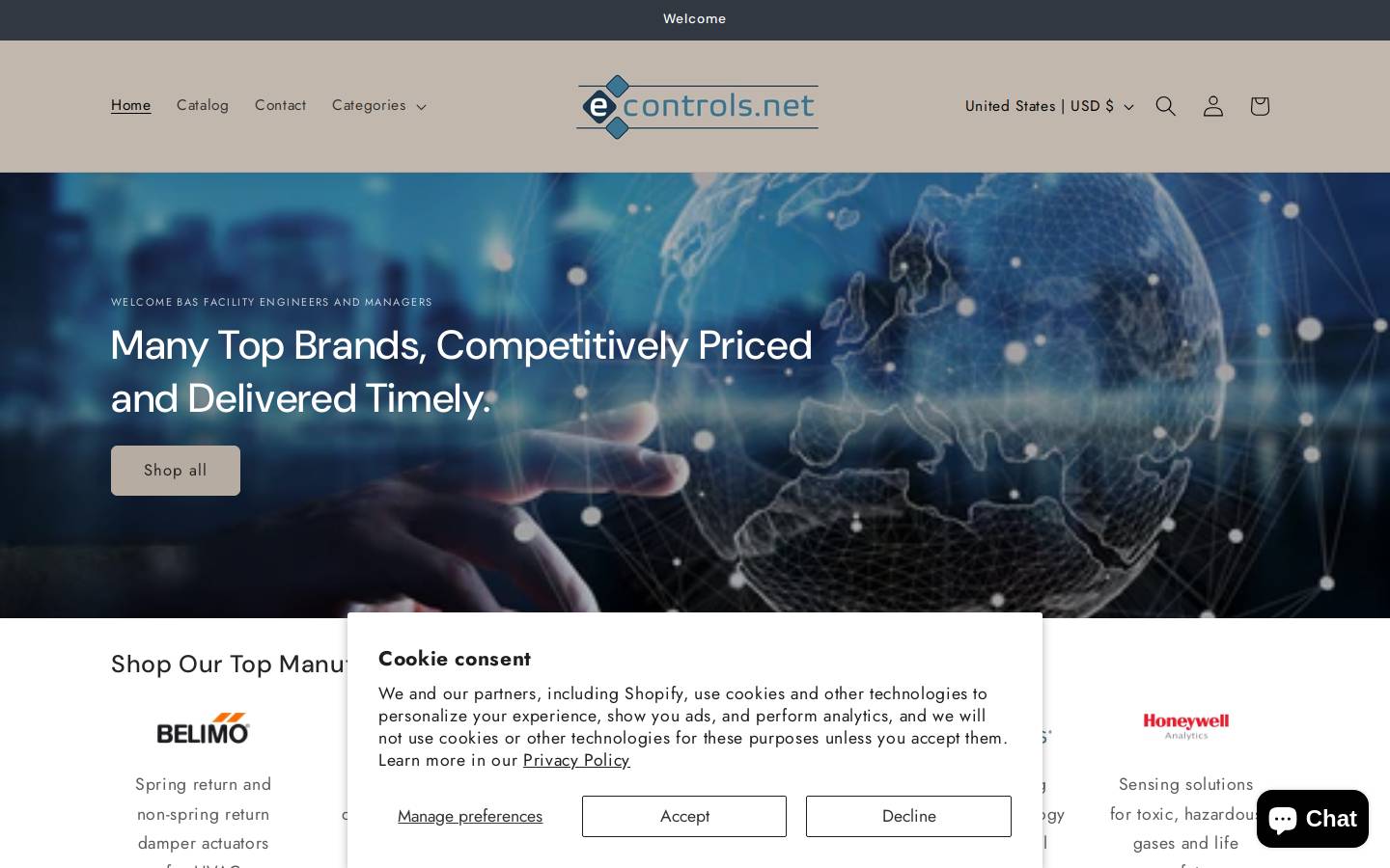 e-controls.net homepage screenshot