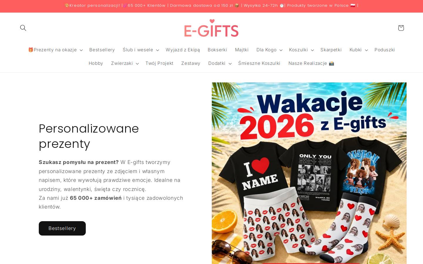 e-gifts.pl homepage screenshot