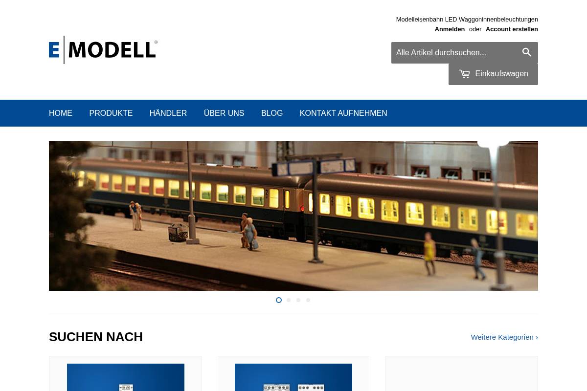 e-modell.eu homepage screenshot