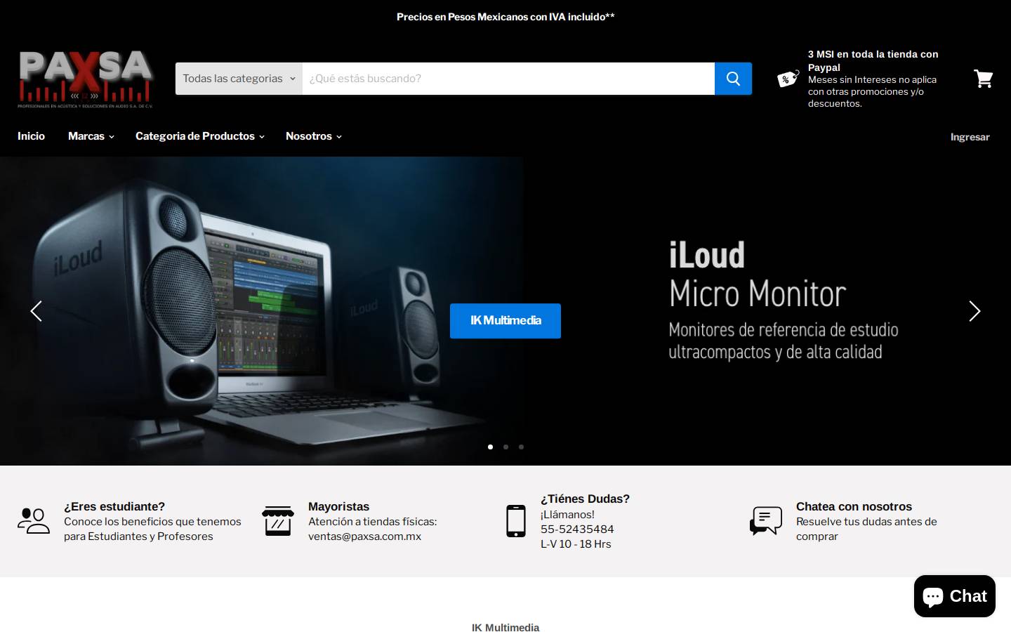 e-paxsa.com.mx homepage screenshot