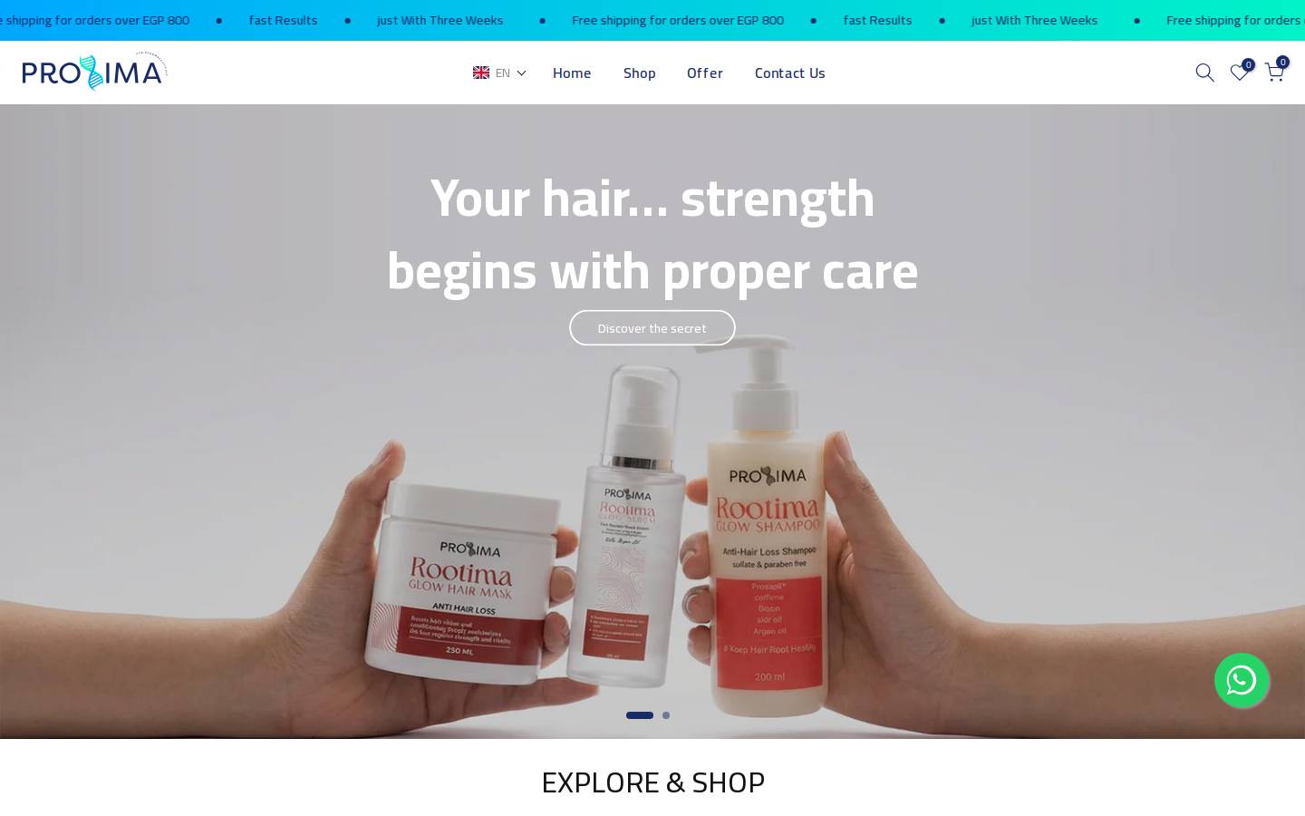e-proxima.com homepage screenshot