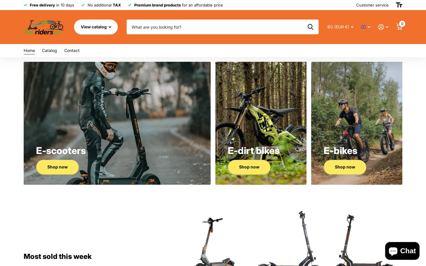 e-riders.eu homepage screenshot