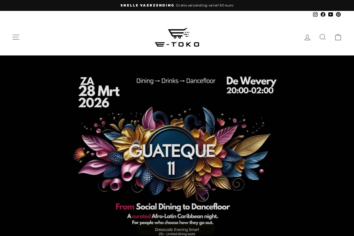E Toko homepage screenshot