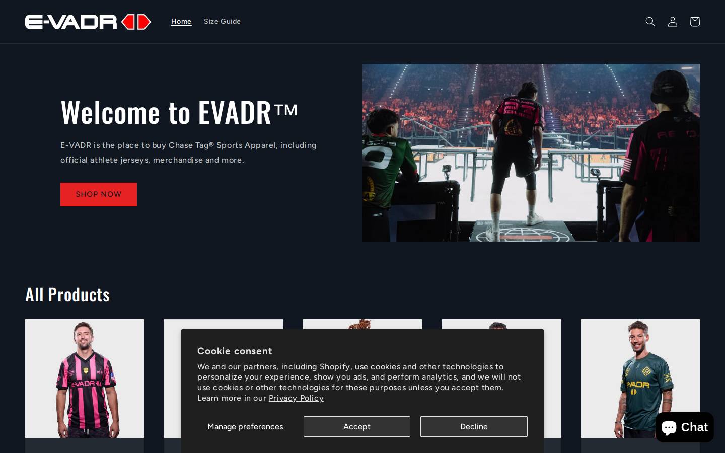 e-vadr.com homepage screenshot