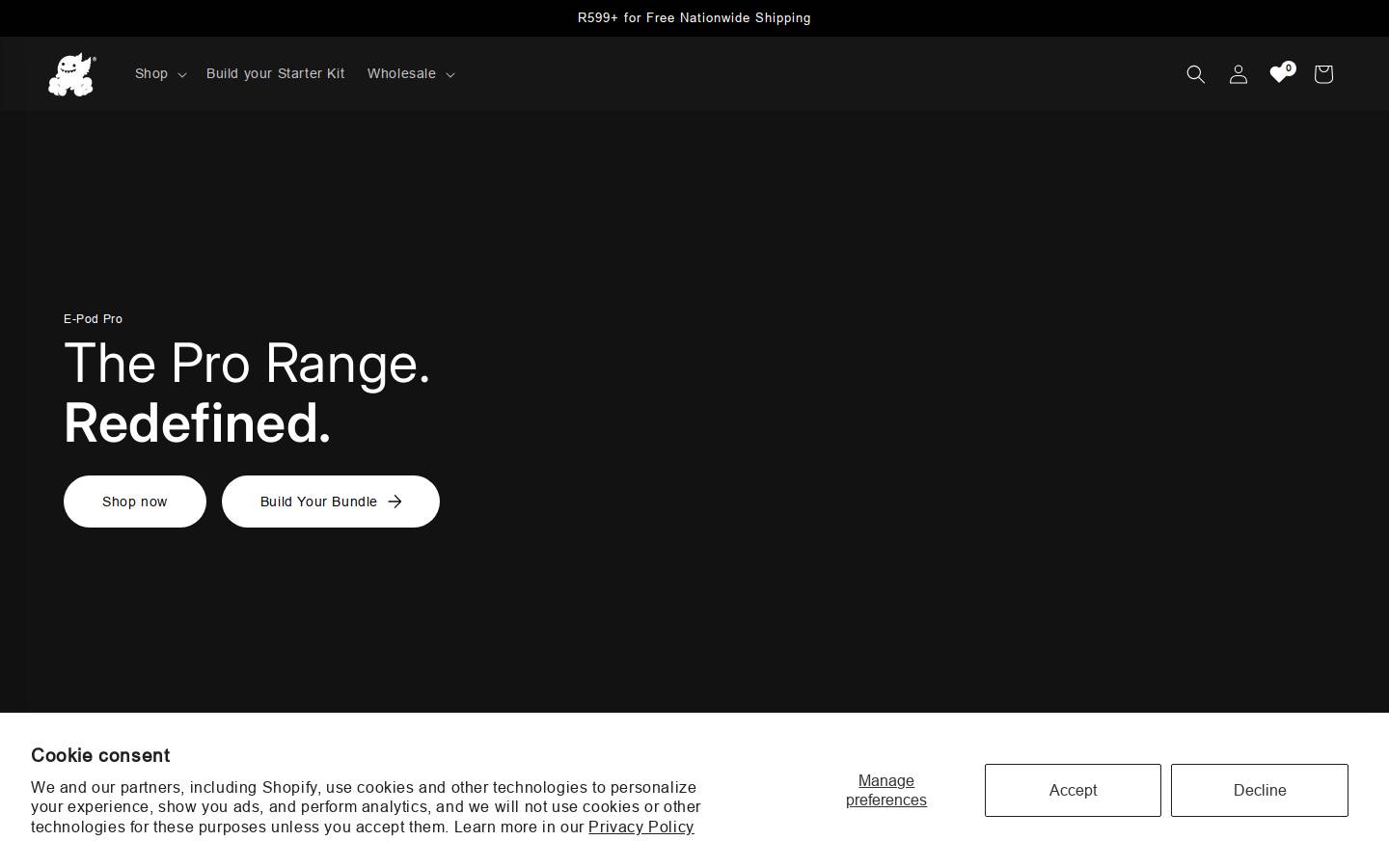 e-xhale.com homepage screenshot