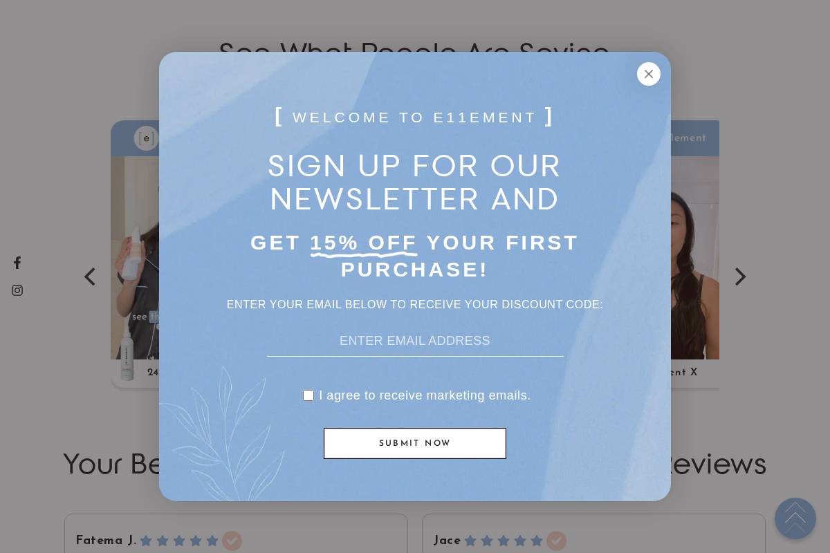 e11ement.ca homepage screenshot