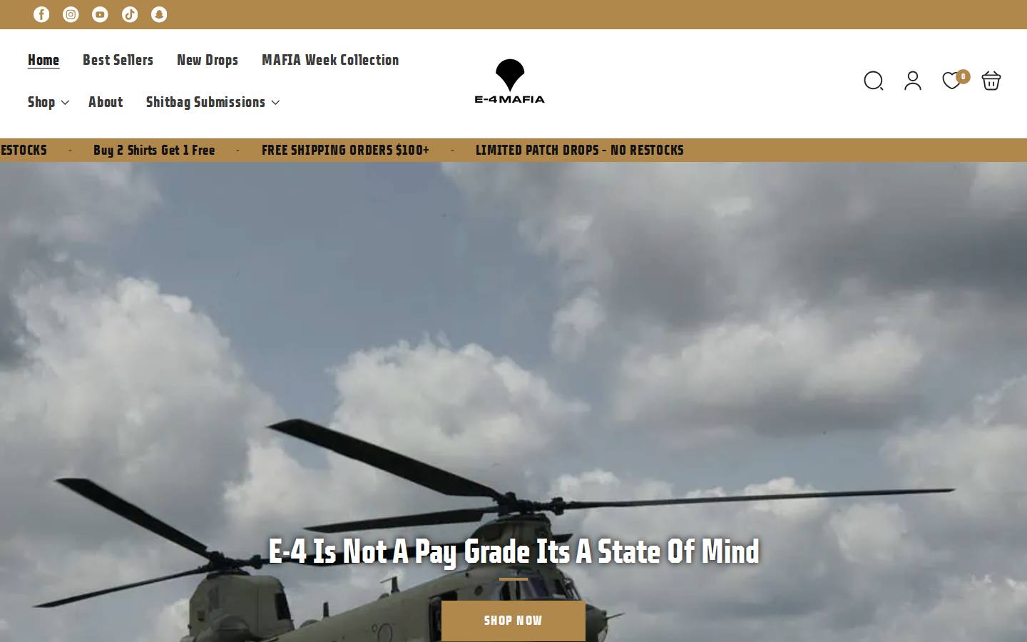 e4mafia.shop homepage screenshot