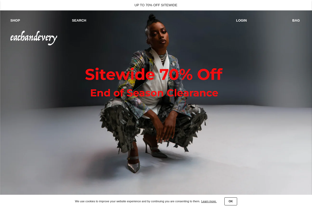 Eachxevery homepage screenshot