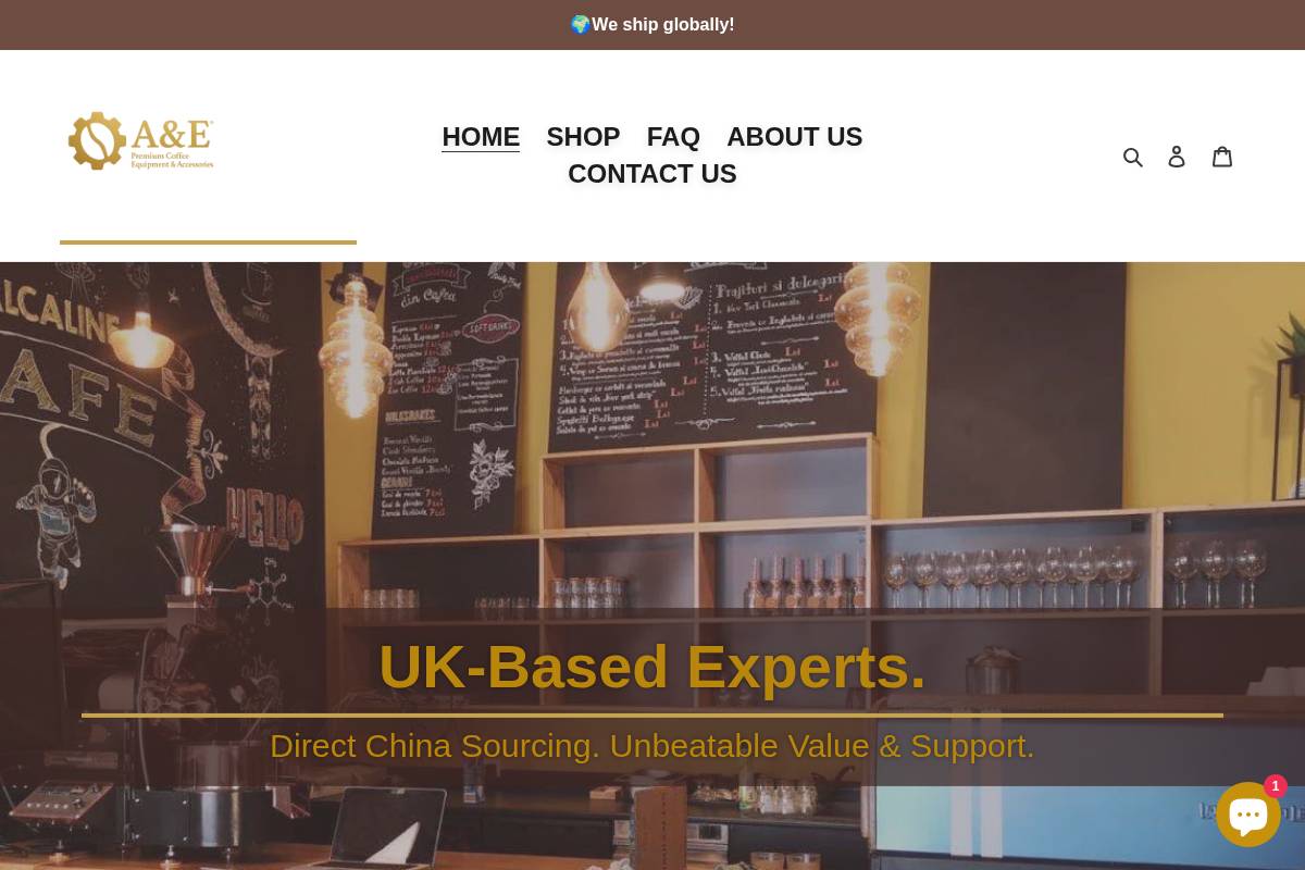 eacoffeesupplies.com homepage screenshot