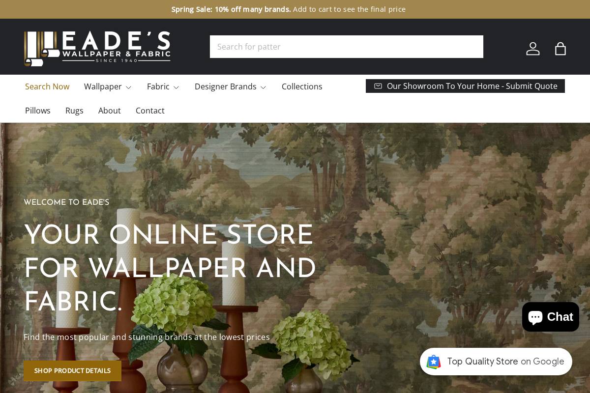 Eades Discount Wallpaper homepage screenshot